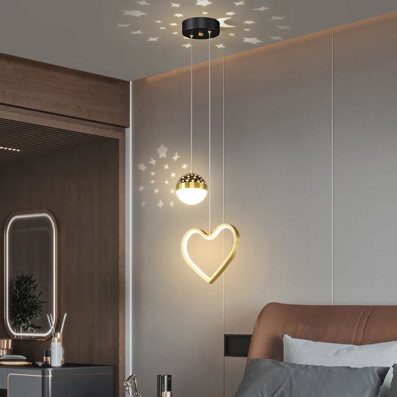 lustre moderne minimaliste de luxe projection ciel étoilé - vue 6 sur 8