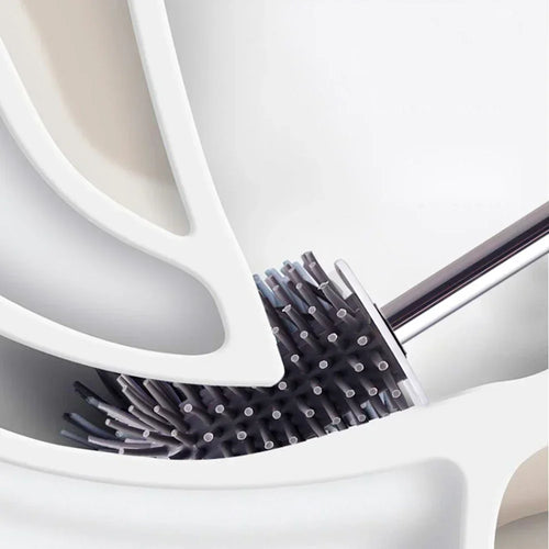 brosse de toilette à long manche poils souples sans impasse