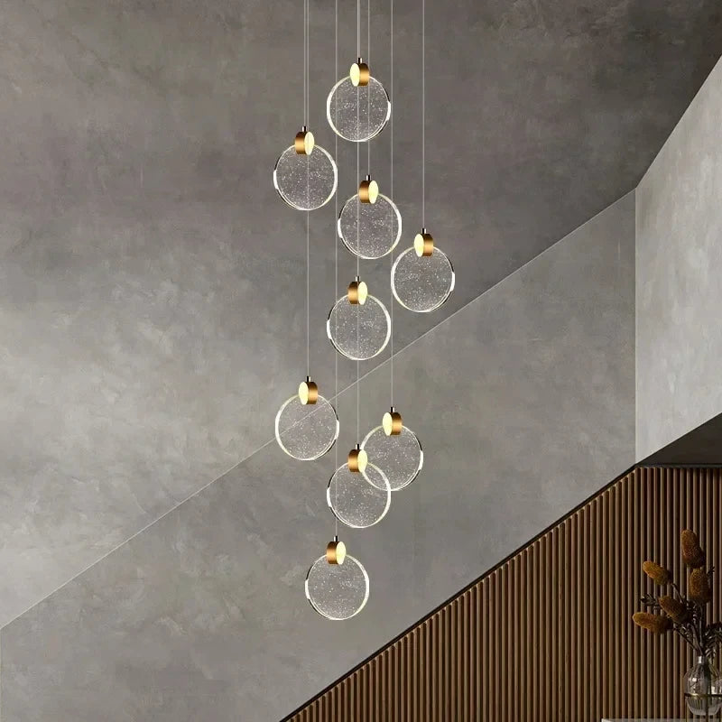 suspension moderne en cristal de calebasse pour décoration intérieure - vue 5 sur 7