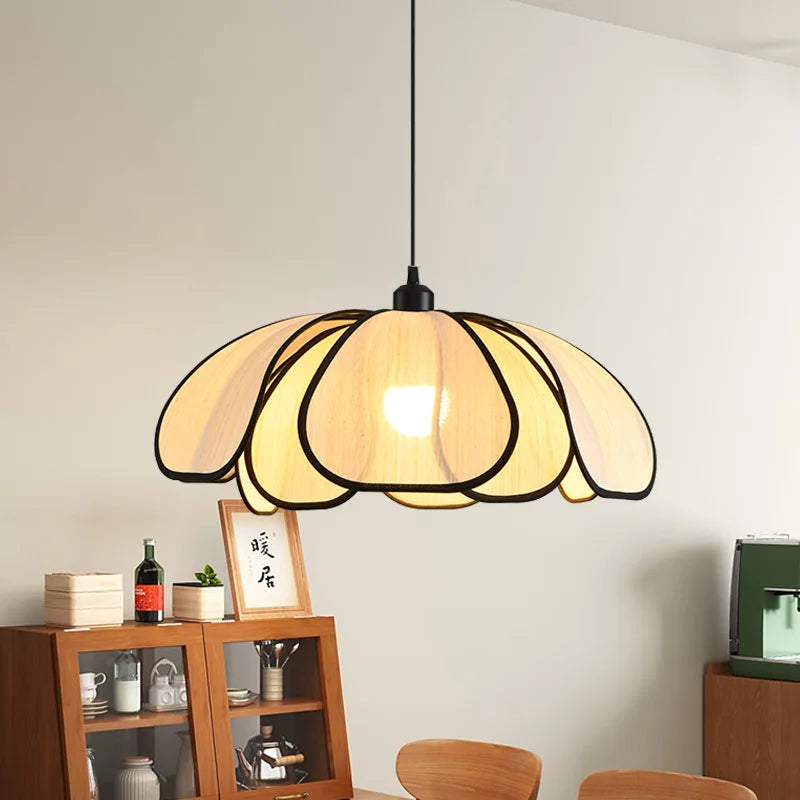lustre abaca fait main en style rétro français led