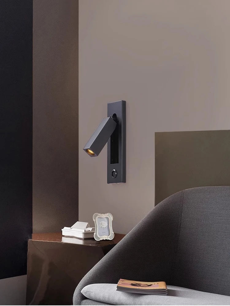 applique murale led rotative avec interrupteur pour lecture - vue 3 sur 23