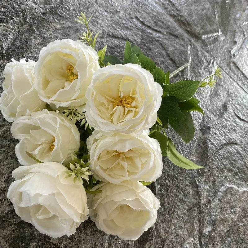 bouquet de roses en soie pour mariage et décoration intérieure - vue 19 sur 19