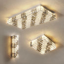 plafonnier led art déco carré cristal design moderne élégant