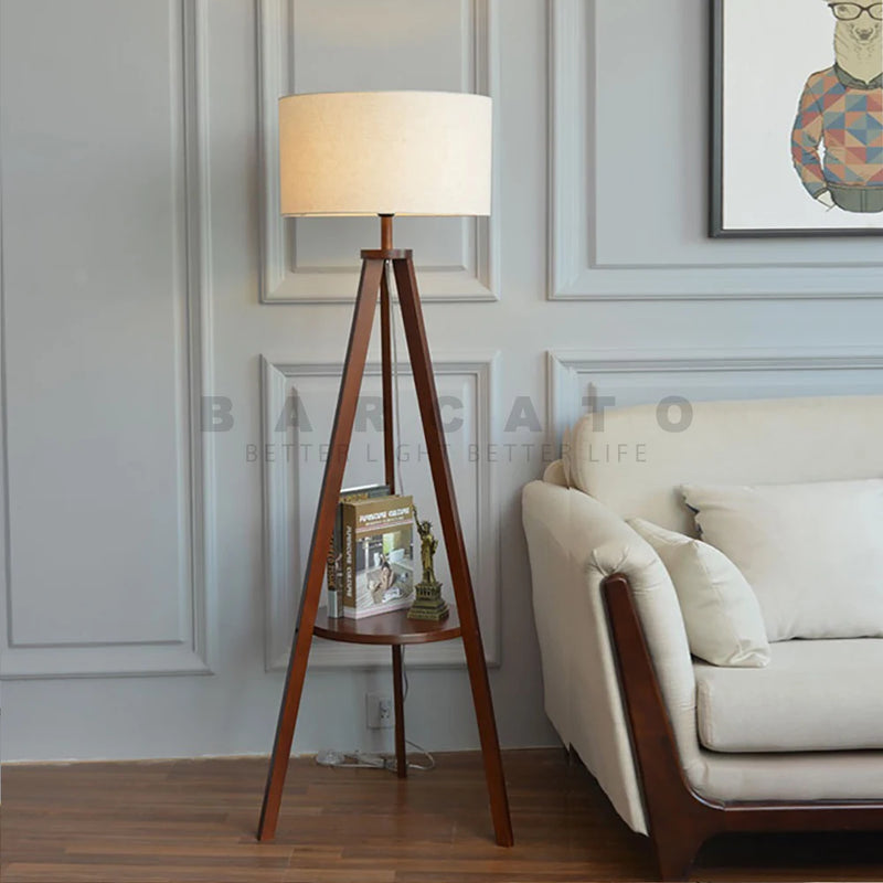 Lampadaire en bois moderne lampe sur pied nordique Art déco lampadaires pour salon LED canapé lampadaires café support décoratif