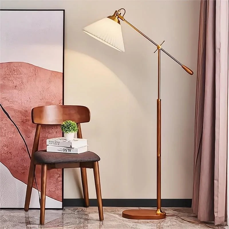 Lampadaire nordique en bois massif - vue 4 sur 8