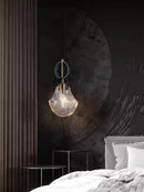 suspension luminaire cuir led verre lustre