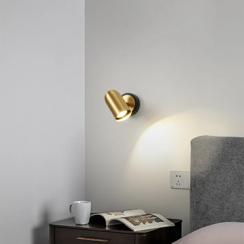 applique murale nordique rotative avec interrupteur créatif
