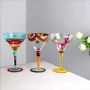Verre cocktail creatif flamant motif rayures main