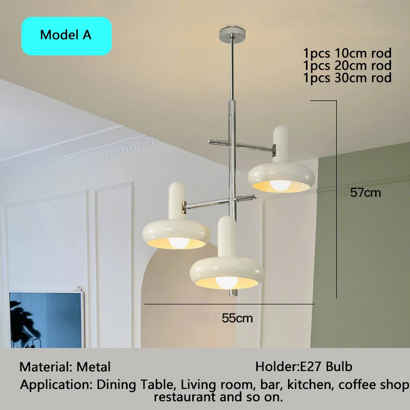 lustre bauhaus led suspendu pour table à manger