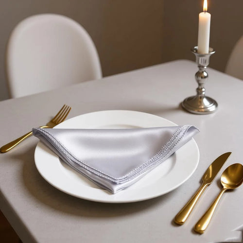 Serviette de table satin style mariage receptions elegantes