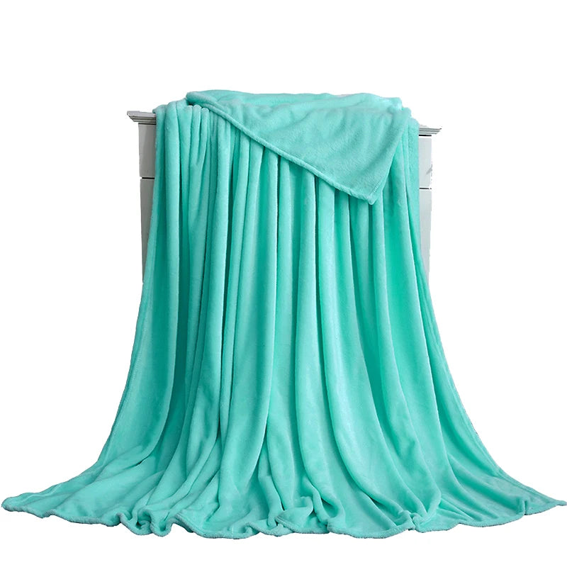 plaid polaire flanelle douce pour lit et canapé