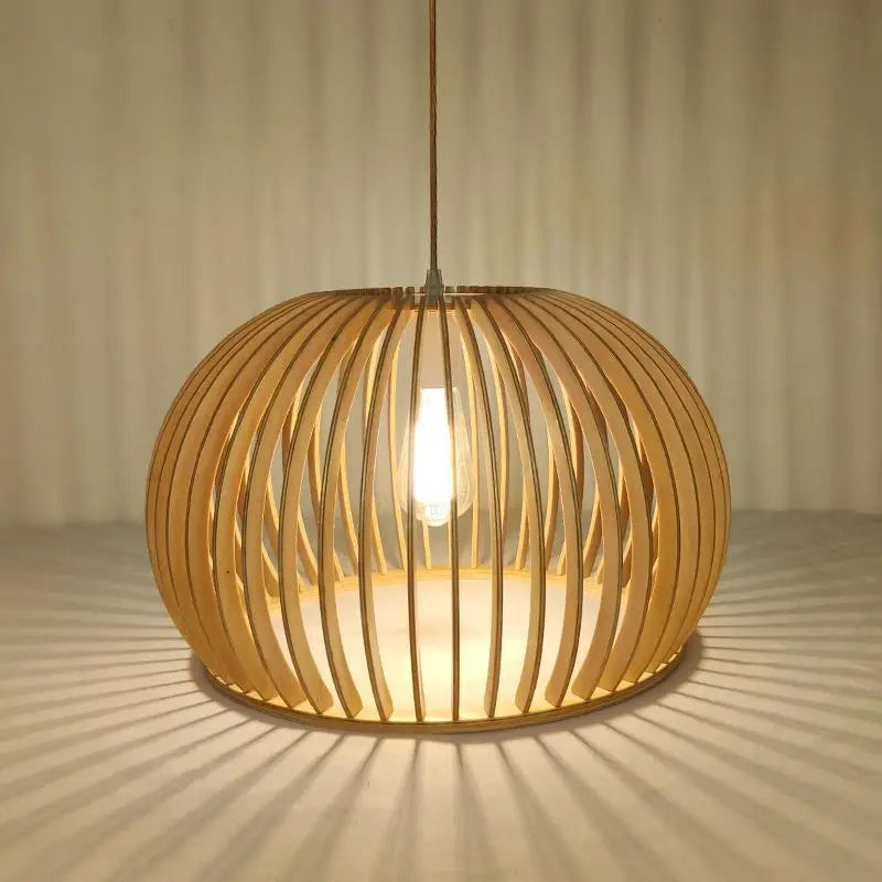 cage à oiseaux en bois luminaire suspension tom bois
