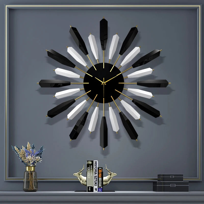 horloge murale de luxe nordique décorative et silencieuse - vue 8 sur 7