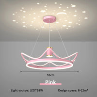 lustre moderne avec projection ciel étoilé pour chambre enfant