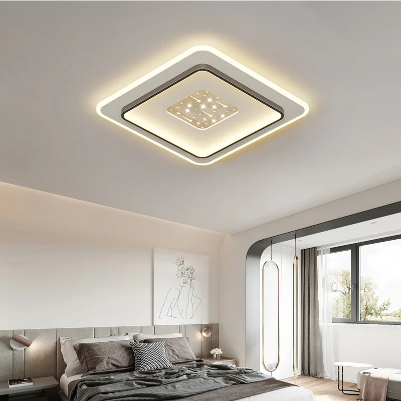 Plafond moderne à LEDs lampe pour chambre cuisine étude éclairage salon luminosité réglable Led plafonnier luminaire - vue 5 sur 16