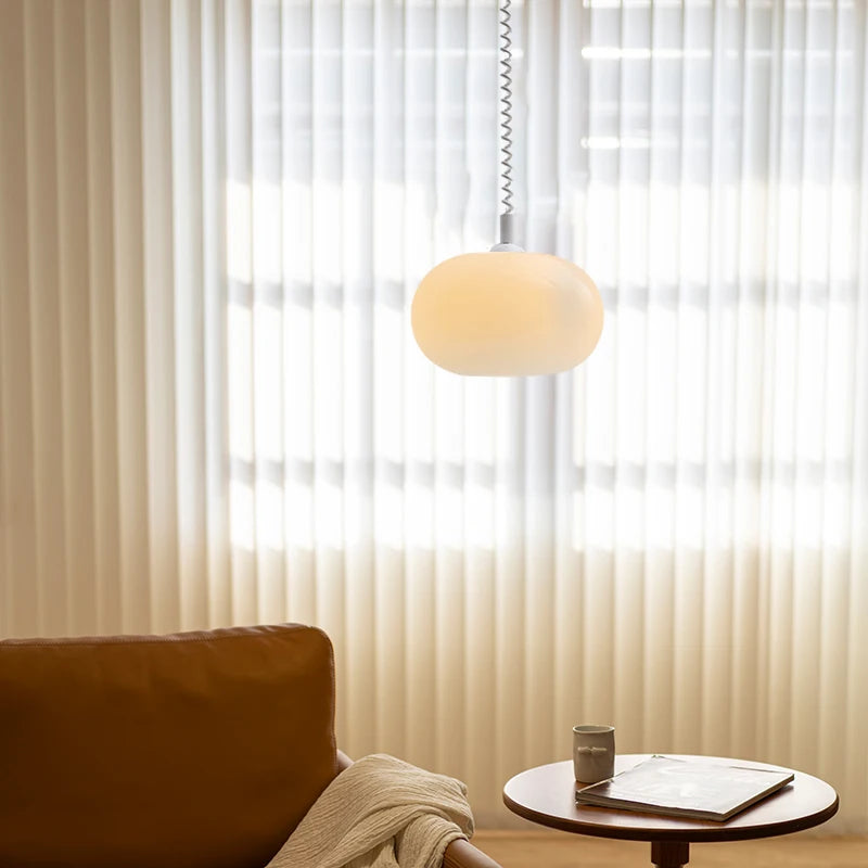 Lustres en verre Bauhaus lampes suspendues nordiques chambre à coucher en plus du salon salle à manger Restaurant lampe suspendue de couleur moderne - vue 7 sur 10