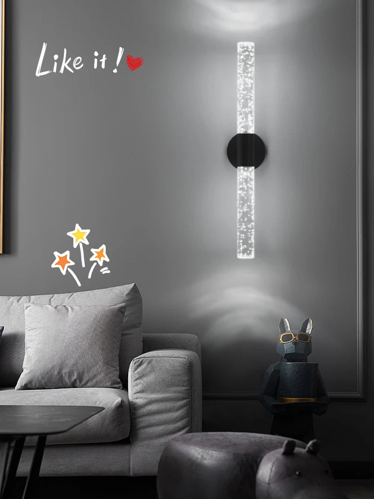 applique murale led moderne avec bulle pour fond tv - vue 4 sur 11