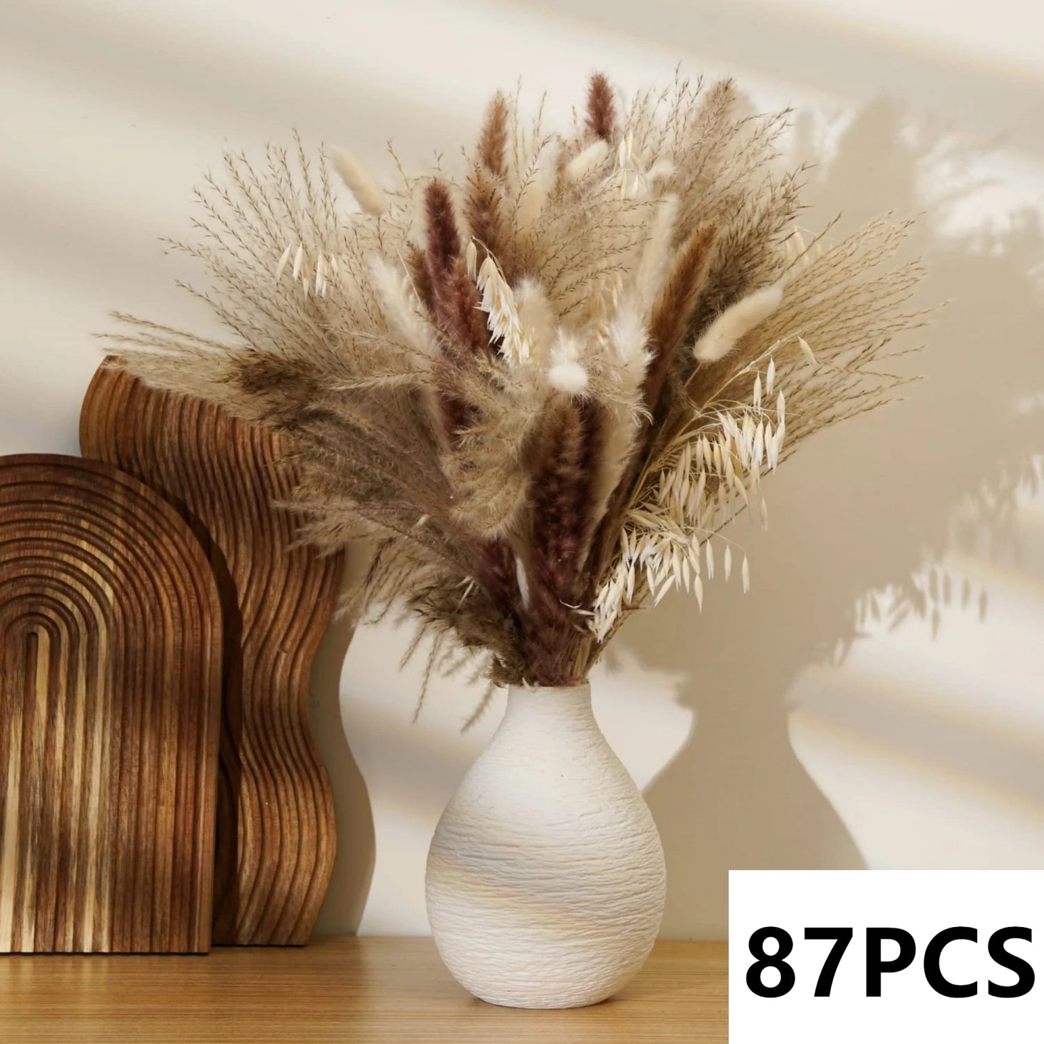 bouquet dherbe de pampa naturelle pour décoration et cadeaux - vue 10 sur 18