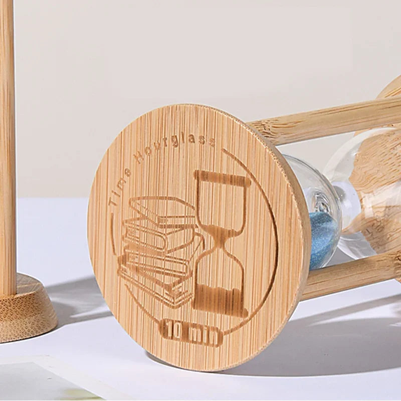 sablier en bois lumineux pour minuterie créative et décoration - vue 6 sur 8