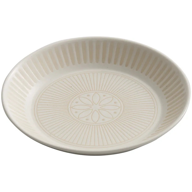 Assiette ceramique relief style japonais retro premium - vue 6 sur 7