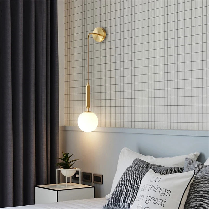 Applique murale LED en verre Simple et moderne