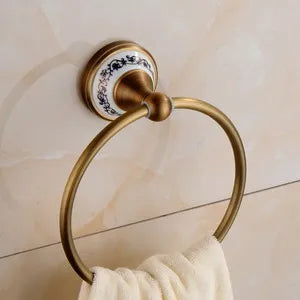 ensembles daccessoires en laiton massif pour salle de bain rétro - vue 19 sur 20