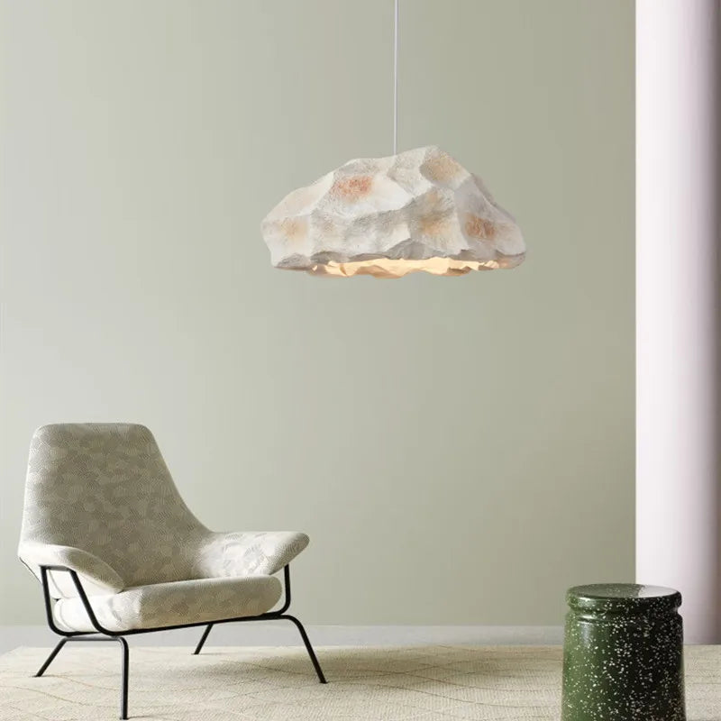 Suspension design nordique chambre Wabi Sabi LED lustre créatif décoration de la maison Restaurant Bar vestiaire luminaire - vue 5 sur 11
