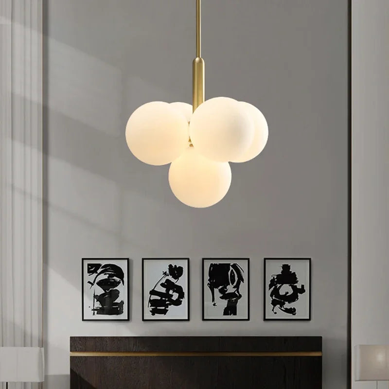 lustre led moderne en verre pour intérieur hôtel escaliers