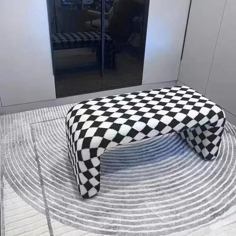 banc à langer nordique minimaliste meuble créatif en damier