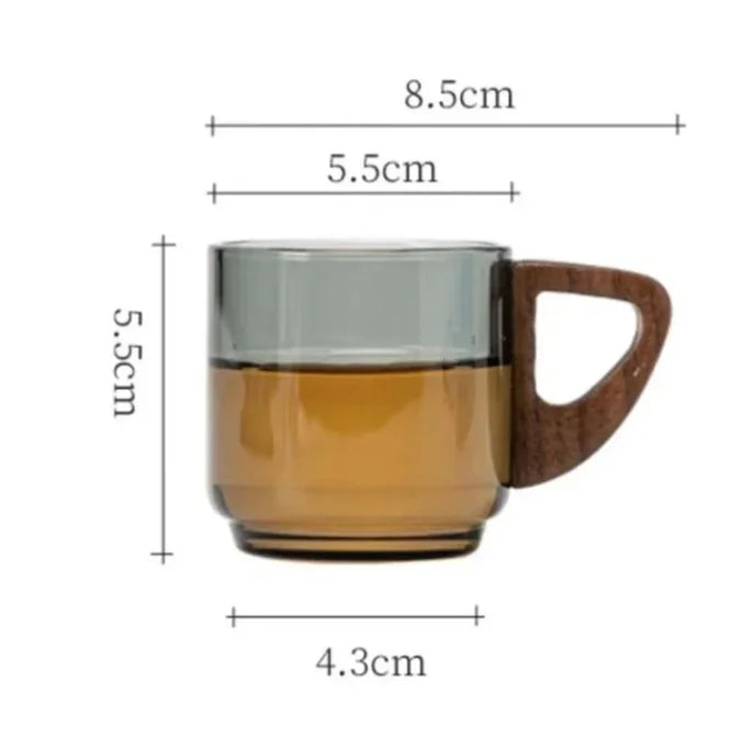 Théière verre borosilicate poignée bois résistante chaleur