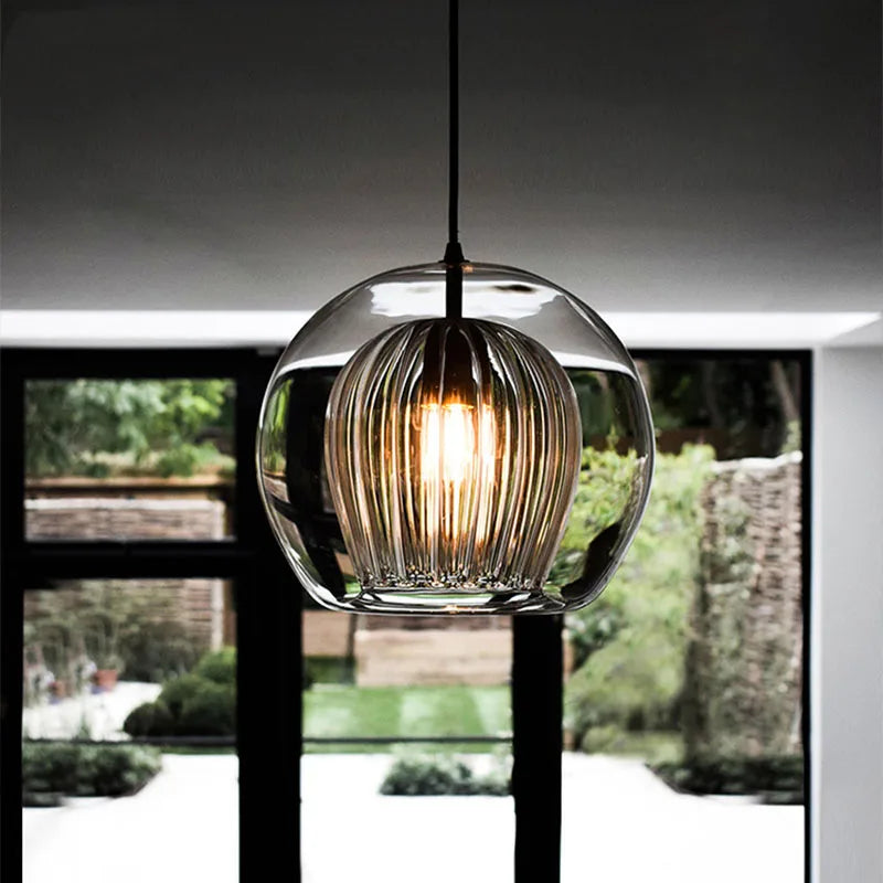 suspension en verre design nordique pour décor intérieur