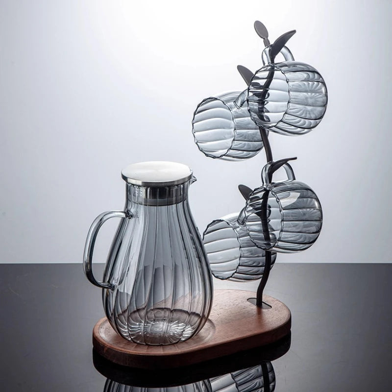 Pichet theiere verre borosilicate resistant chaleur moderne