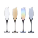 Verres champagne biseautés style nordique design créatif