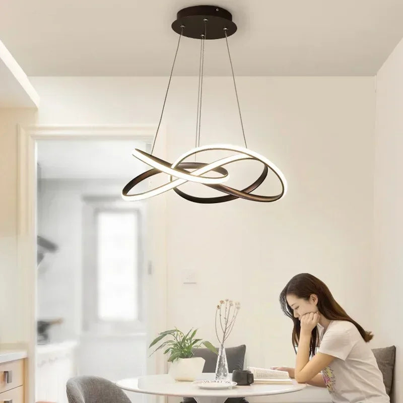 lustre suspendu led moderne pour décoration maison - vue 6 sur 20