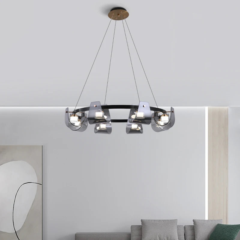 lustre minimaliste italien en cuivre design moderne décoratif