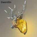 applique murale moderne en bois de cerf avec lumière led décorative