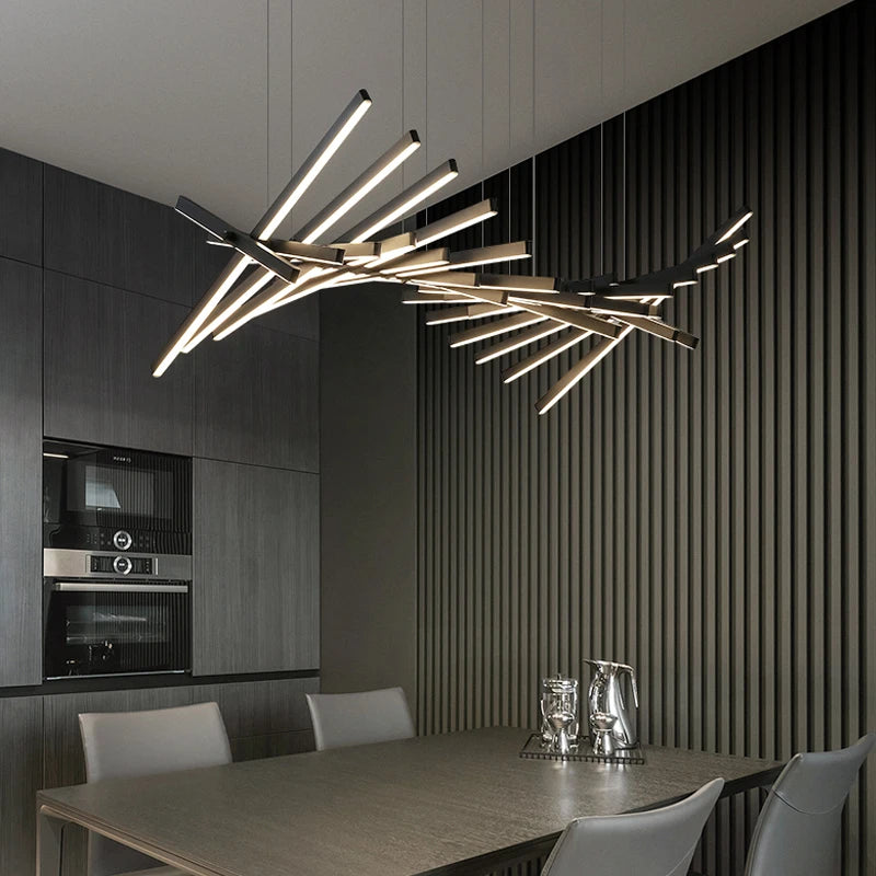 lustre led luxe suspension longue bande pour bricolage