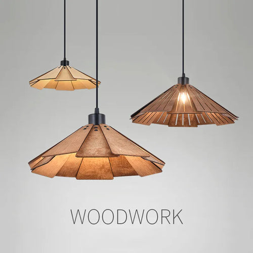 lampe suspendue led bois style wabi-sabi intérieur diy 2022