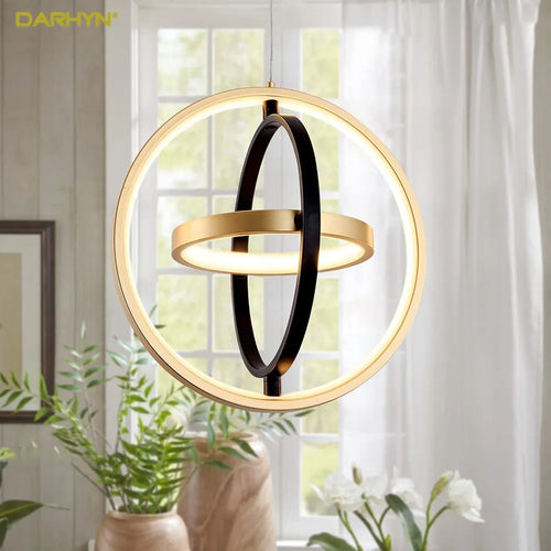 Rotatif LED moderne suspension accessoires pour la maison pour Restaurant chambre porche barre lumière lampe de luxe pliable lustre