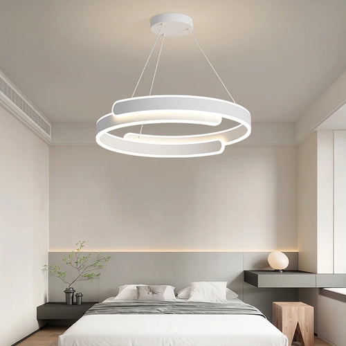 lustre led simple en forme d'anneau pour maison