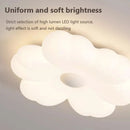 Plafonnier fleur moderne fer blanc nuages