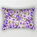 housse de coussin décorative motif arc-en-ciel fleurs rouges roses