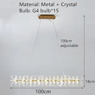 suspension moderne en cristal transparent pour décoration intérieure - vue 11 sur 13