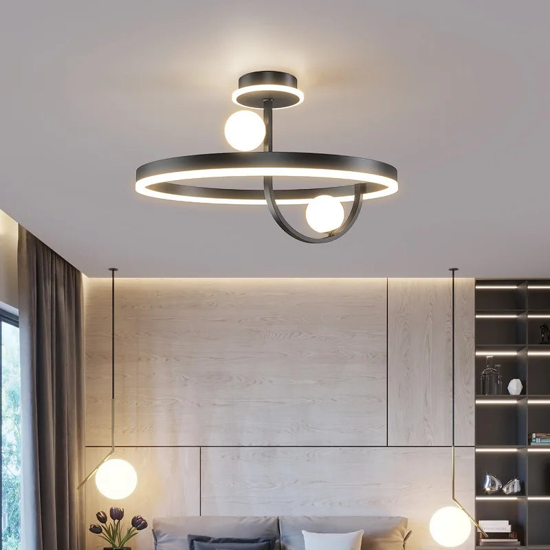 Plafonnier led moderne en fer design nordique décoratif pour intérieur