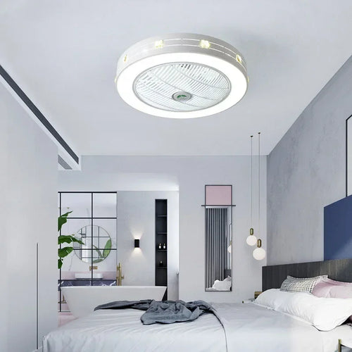 ventilateur de plafond moderne avec lumière led et télécommande