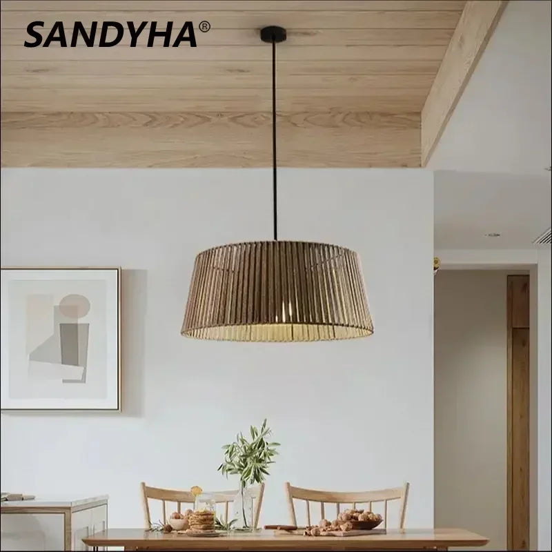 suspension art déco moderne créative en corde pour intérieur - vue 4 sur 12