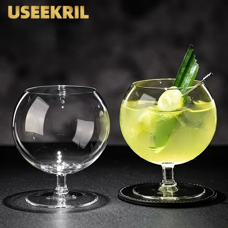 Verres à vin sphériques design verre cocktail original