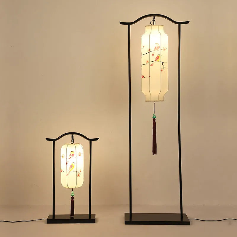 Lampadaire chinois pour salon canapé lampe verticale créative rouge palais lampe décorative chambre étude Antique lampadaire