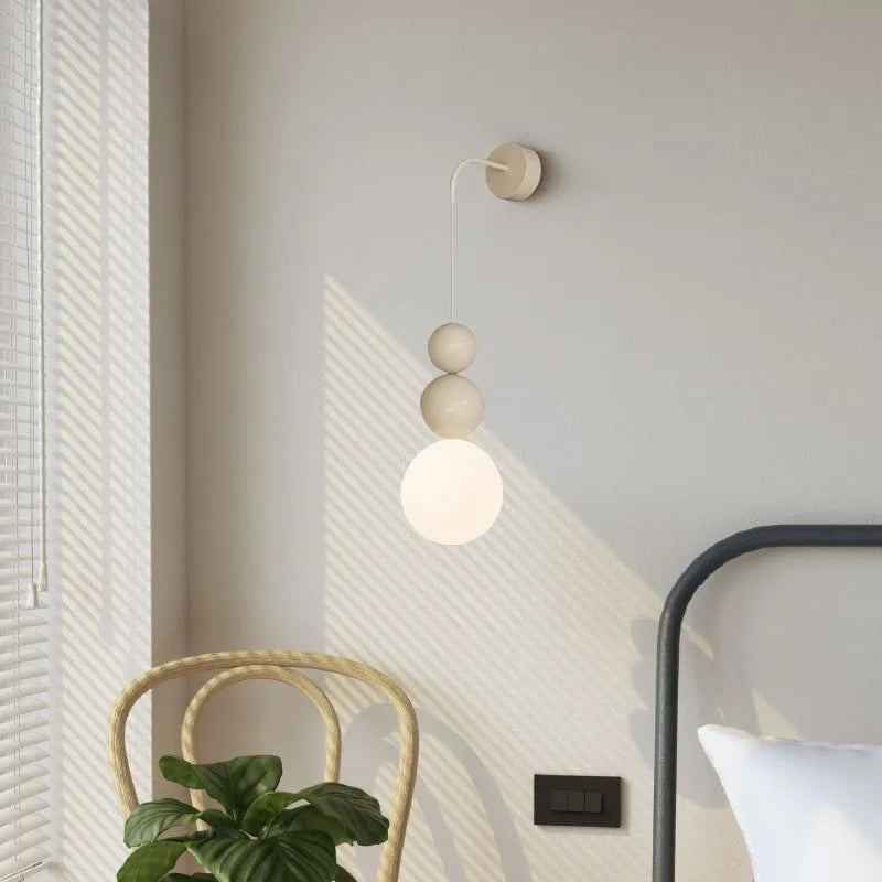 Applique murale LED nordique en résine Macaron - vue 5 sur 16