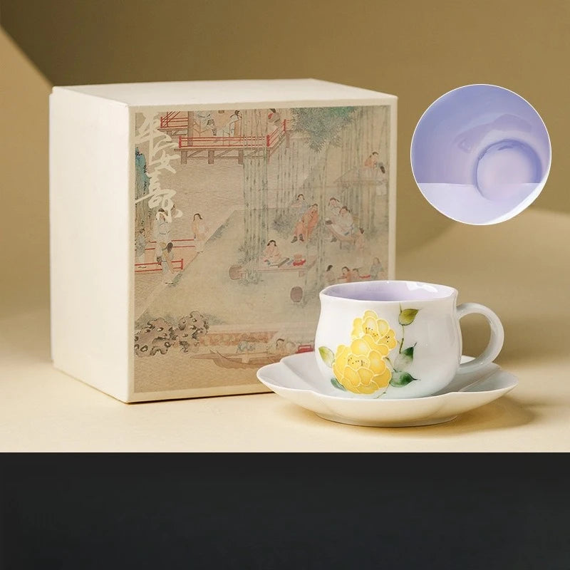 Service tasse à thé céramique style chinois raffiné